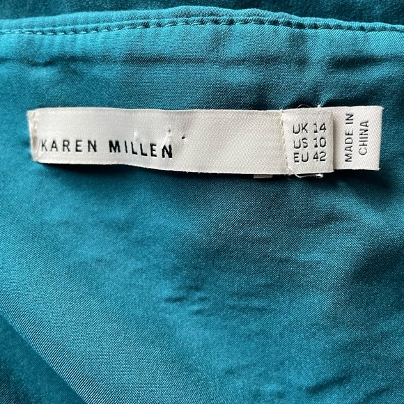 Karen Millen Mini Bubble Green Dress sz10 - Picture 5 of 5